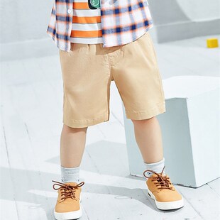儿童五分短裤薄款男童2024年夏季休闲裤子宽松白色卡其男宝宝中裤