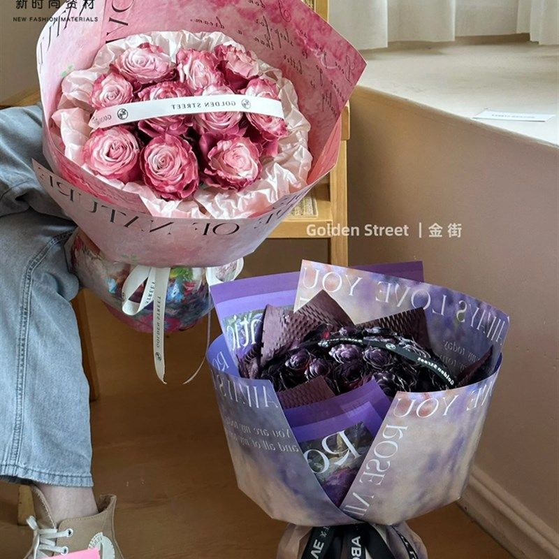 新款花店常备鲜花喷漆染色花艺不伤花染料吸色材料无异味