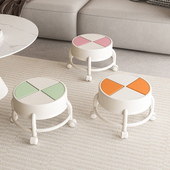 万向轮小凳子家用滑轮矮凳换鞋 凳娃神器儿童带轮板凳圆凳懒人椅子