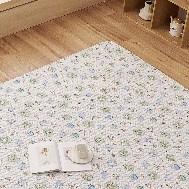 纯棉宝宝爬行垫儿童地垫卧室床边垫毯榻榻米垫子客厅游戏垫可机洗