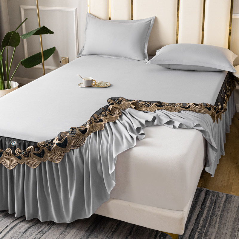 2023新款床裙床罩单件罩学生宿舍单独纯棉绣花床笠床套床单三件套,床上用品,床裙,淘宝优惠券,粉丝福利购,淘宝优惠卷