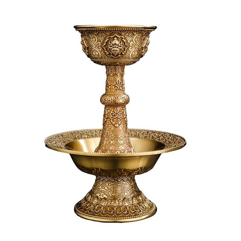 尼泊尔纯铜八吉祥雕花护法杯家用供具黄铜贡酒杯供护杯供茶杯大号,家居饰品,装饰摆件,淘宝优惠券,粉丝福利购,淘宝优惠卷