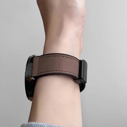 磁吸扣表带适配OPPOwatchX2手表watch4Pro真皮硅胶男女款腕带22mm