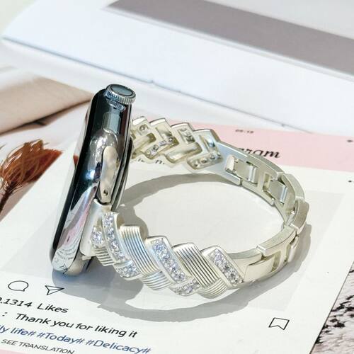 适用苹果手表s10百搭表带AppleWatch11金麦穗iWatch9/8/7/6腕带