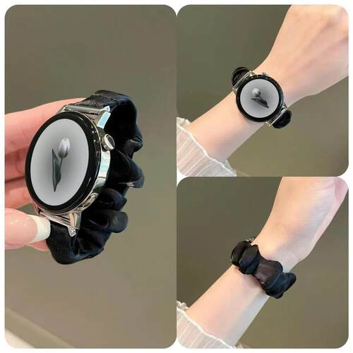 适用华为gt5手表表带女款GT4高级感雪纺冰丝发圈gt2gt3Watch34pro