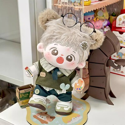 20cm可爱娃衣酷帅秋冬季男女无属性套装棉花娃娃衣服