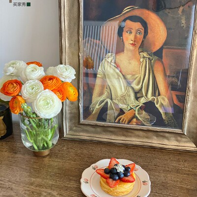 速发戴的人实木小装美式博主欧式客饰画卧室装厅众饰搭配