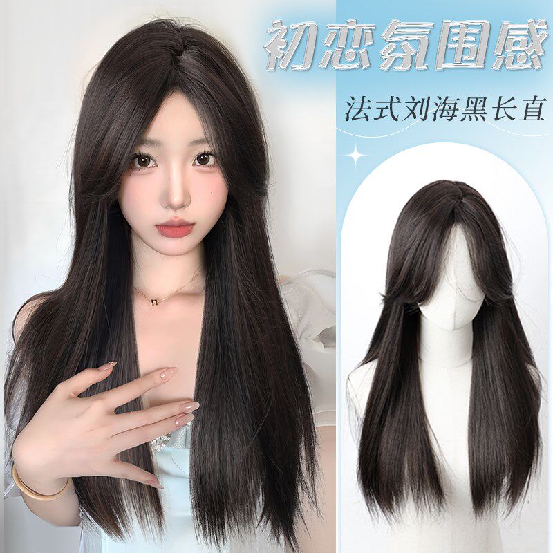 速发假发中发自然全头套发新款高颅顶蓬松分波浪长大卷发假发套