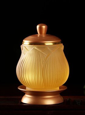 速发佛具用杯纯铜琉璃供水杯供佛杯佛前圣花莲水品供杯摆件