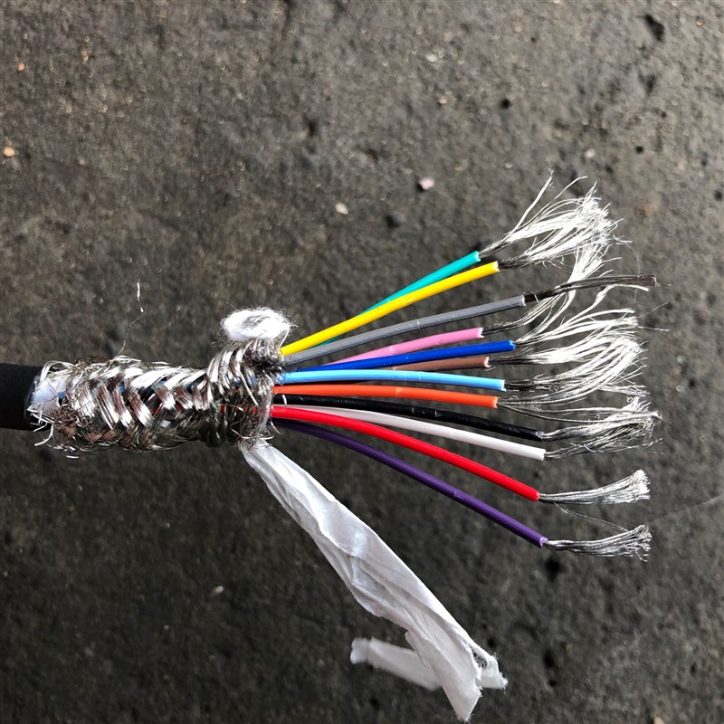 速发千2芯0.线平方24awg耐折遮蔽线拖链机械手软2讯号线两1次