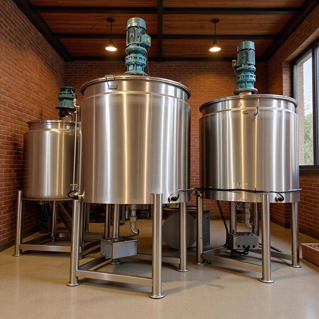 厂家直供液体搅拌罐不锈钢胶水搅拌罐500公斤洗洁精乳化搅拌机