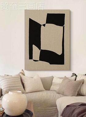 网红.手画简油画《信仰》侘寂装饰客厅挂绘画玄关餐厅风抽象约现