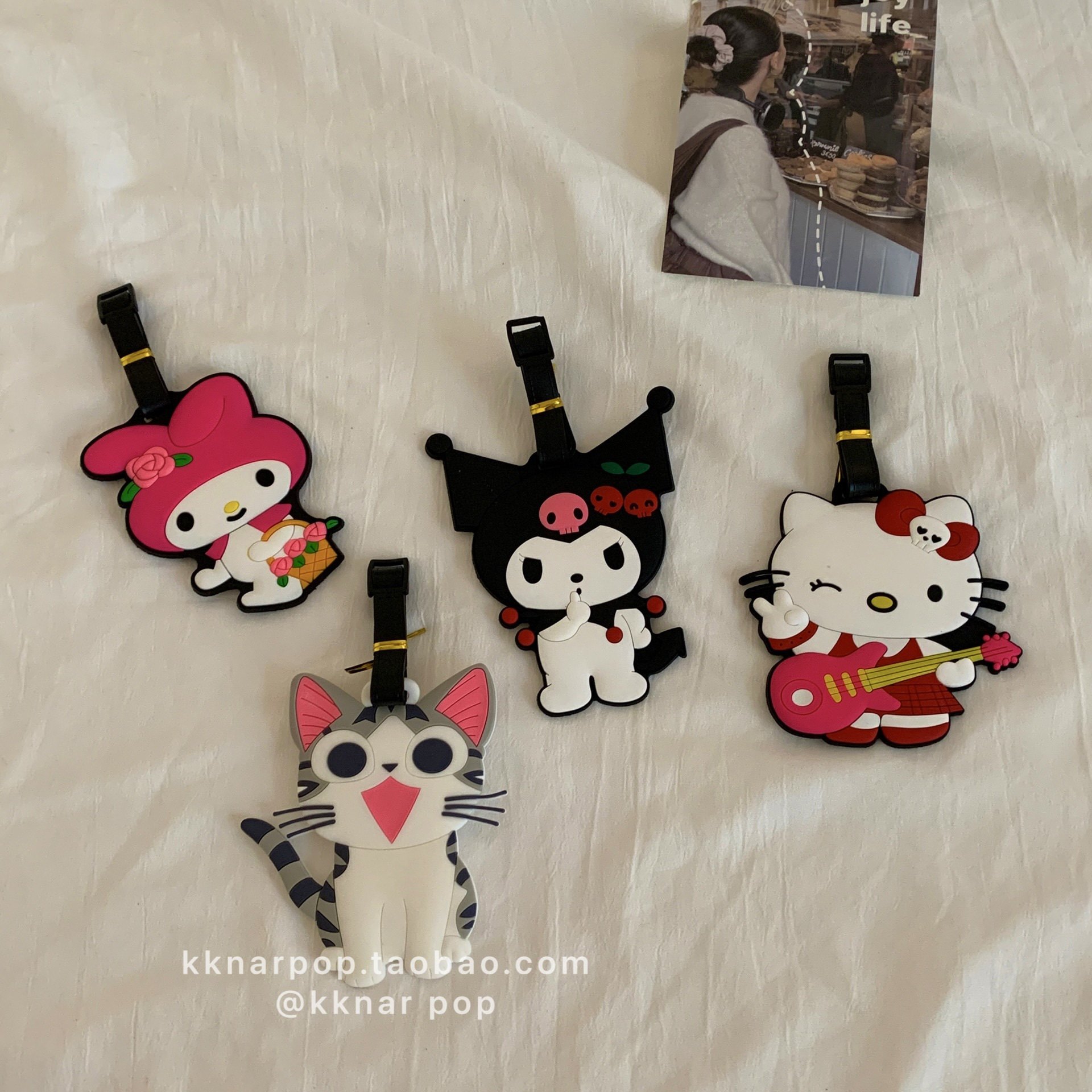 库洛米行李箱挂牌卡通可爱创意ins旅行托运包箱子挂饰防水pvc吊牌