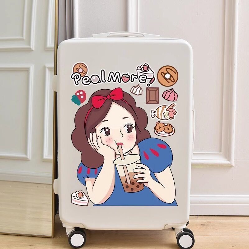 白雪公主行李箱贴纸女生防水不留胶高级感拉杆箱改造创意装饰贴纸