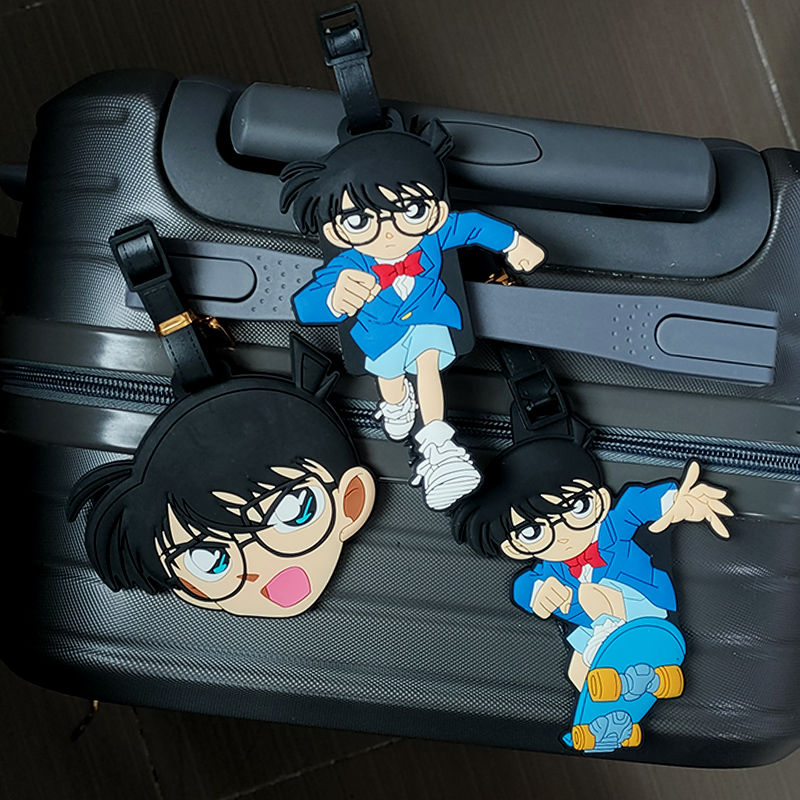 名侦探柯南行李箱防丢牌卡通可爱公仔防丢学生书包挂牌旅行箱配件