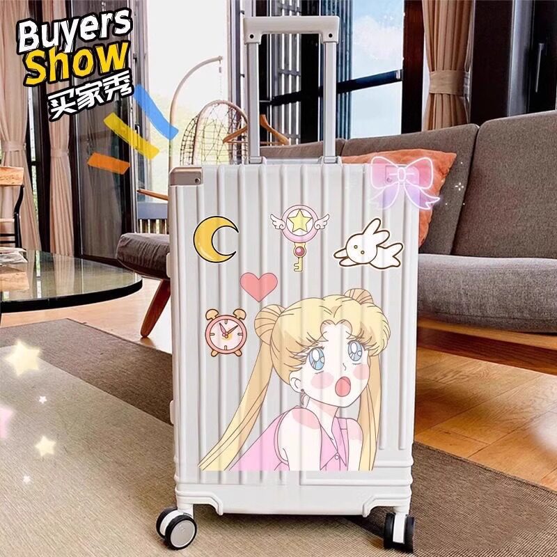 美少女战士行李箱贴纸防水不留胶卡通可爱行李箱diy贴纸创意卡通