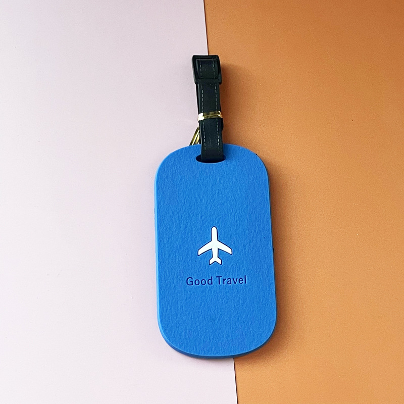 飞机图案行李牌旅行标识牌Good Travel字样行李箱挂牌防丢登机牌