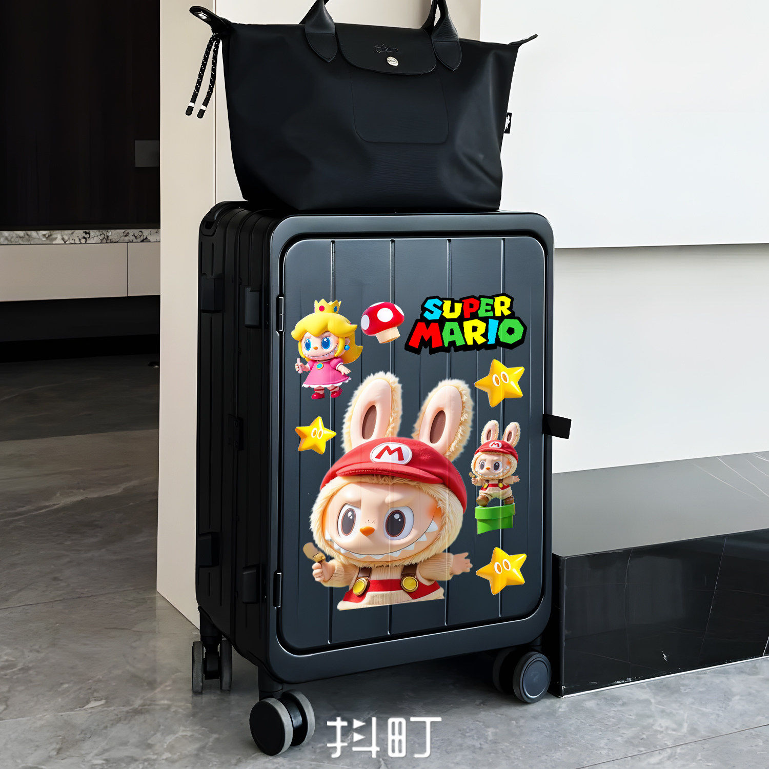 行李箱登机箱可爱玩偶周边创意贴纸划痕遮挡遮丑防水装饰贴纸贴画