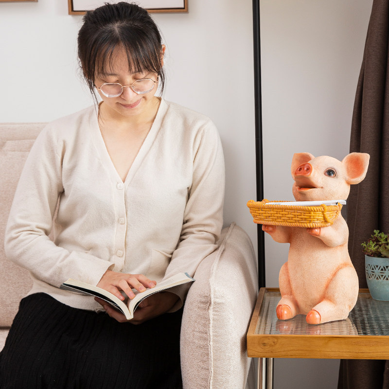 客厅创意家居装饰品摆件可爱猪室内房间电视柜酒柜工R艺礼品摆饰,家居饰品,装饰摆件,淘宝优惠券,粉丝福利购,淘宝优惠卷