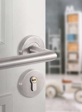 304D不锈钢i分体锁三件套室内静音房门锁卫生间门锁不锈钢分体锁