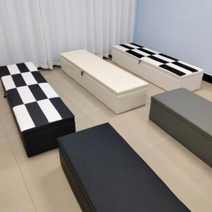 实体娃娃女友带锁收纳箱储物凳收藏箱V子保密柜子收 长条沙发凳装