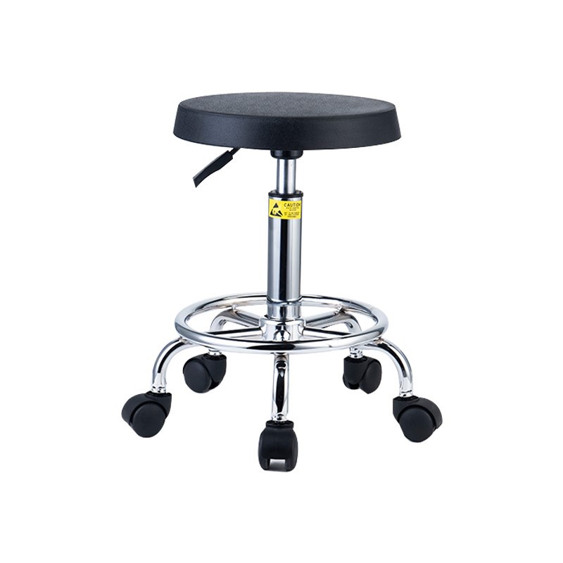 实验室防静电f凳子无尘车间流水线工作用升降圆凳学校旋转发泡椅