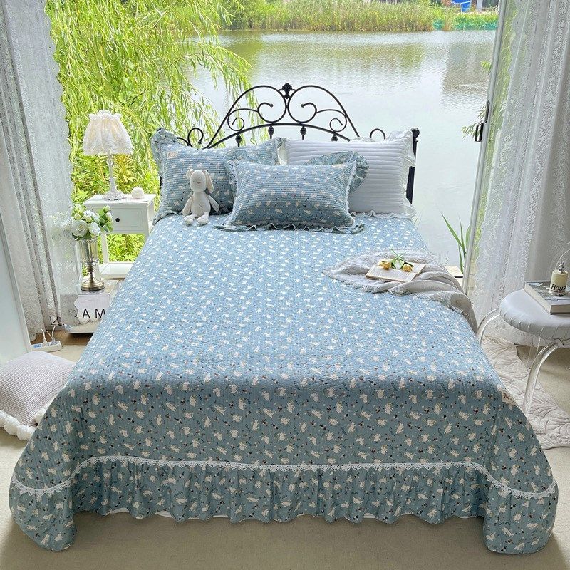 全棉夹棉加厚床单纯棉花边床盖单品1.G5m1.8米双人加大2m床套,床上用品,床单,淘宝优惠券,粉丝福利购,淘宝优惠卷