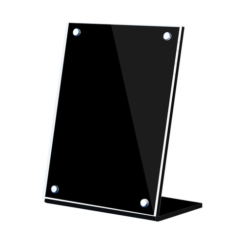 10个装L型台i卡强磁台签台牌亚克力黑桌面展示牌价格牌标价牌立式