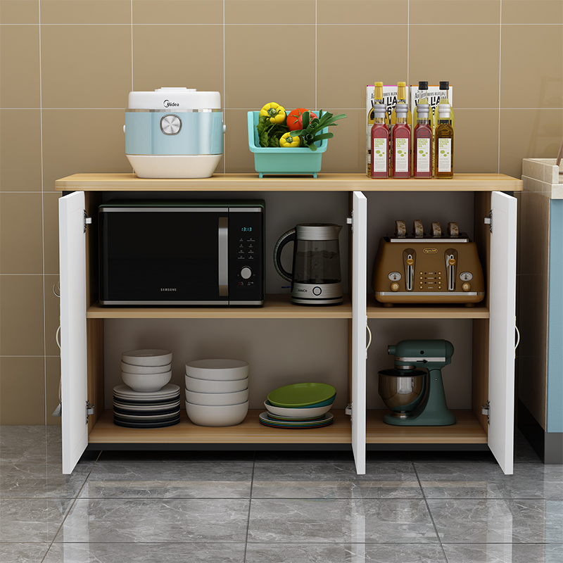 厨房柜子储物柜j切菜桌置物架微波炉收纳多层小长台落地家用餐边