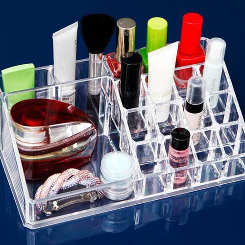 六格抽屉化妆品收纳盒 透明大号桌面收纳盒化L妆盒 整理盒1005-5