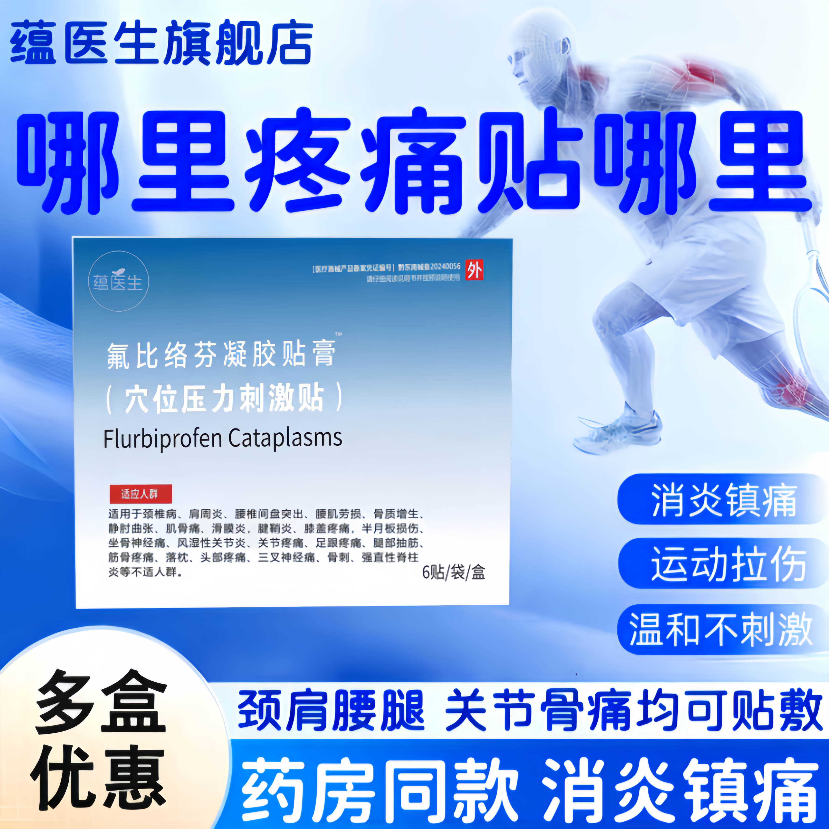 医院同款正品氟比洛芬凝胶贴膏