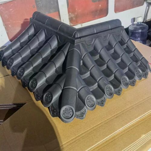40仿古瓦片树脂瓦l片墙顶帽院墙压顶马头墙塑料瓦双面围墙瓦装饰