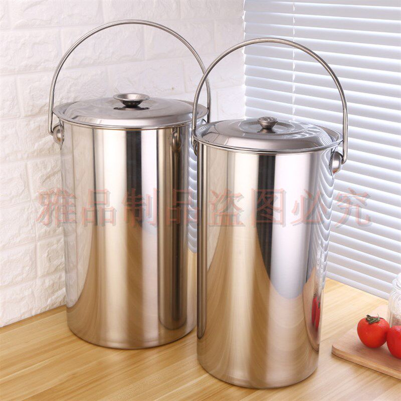 加厚不锈钢桶带盖l桶圆桶米桶幼儿园饭桶储水提水桶油桶加高奶茶,家庭/个人清洁工具,水桶,淘宝优惠券,粉丝福利购,淘宝优惠卷