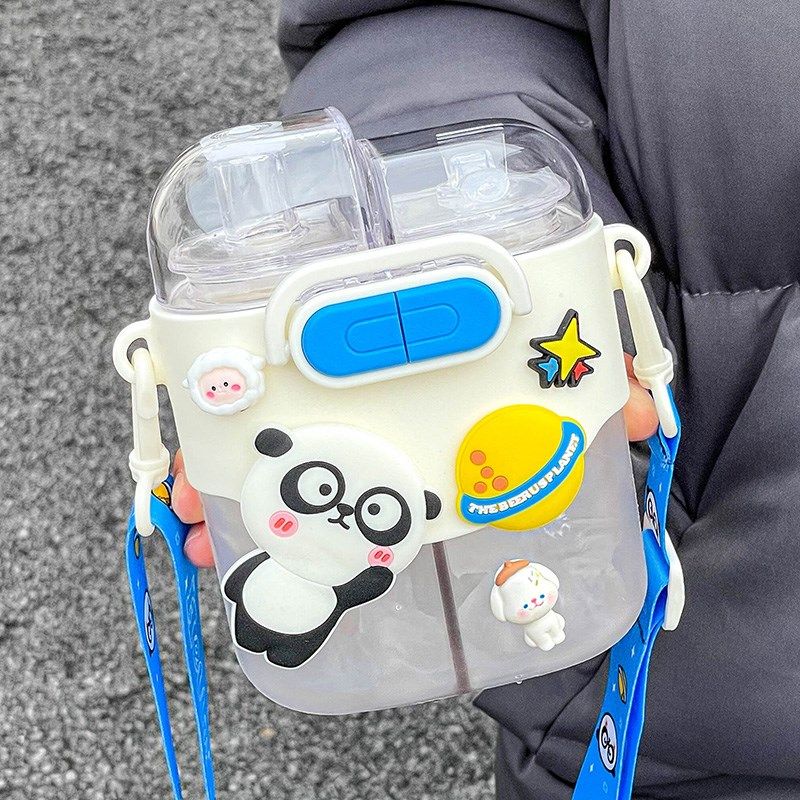 儿童吸管水杯夏天防摔小学生双z饮口杯子上学专用女孩可爱水壶便,餐饮具,吸管杯,淘宝优惠券,粉丝福利购,淘宝优惠卷