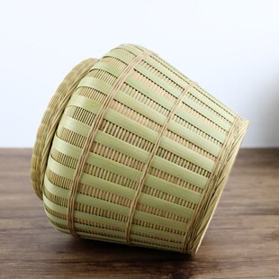 手工精编竹编筐有盖竹篮子v收纳盒茶叶篓竹篓婚庆礼品零食水果筐