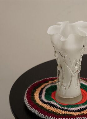 一枚橙 中古花瓶摆件q样板房售楼部客厅琉璃法式餐桌电视柜花器