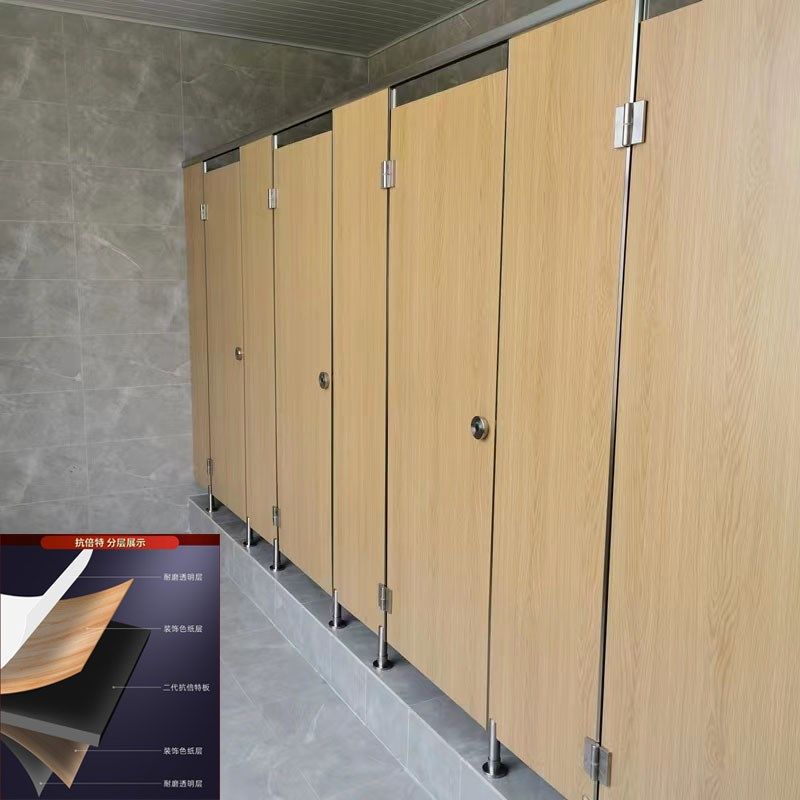 公共卫生间隔断h板公共厕所隔断门洗手间淋浴间防水铝蜂窝隔墙门