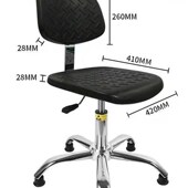 防静电椅子升降旋转车间靠背实验室PUJ发泡流水线凳子工厂办公椅