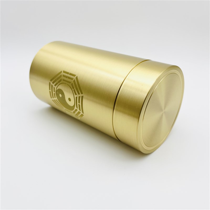 易经六十四卦筒摆件六爻卦黄铜卦筒全套金钱卦摇卦工具Z送加厚铜