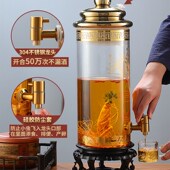 泡酒玻璃瓶带龙头人参专用瓶大口加厚空酒瓶高档家用W密封无铅酒
