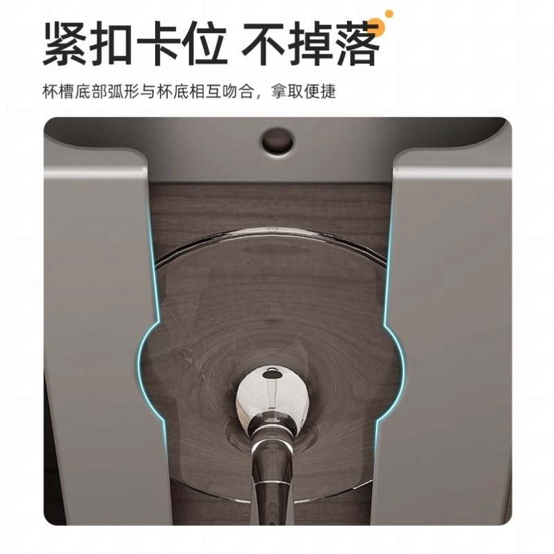 德国不锈钢红酒杯架子悬挂倒挂酒柜D高脚杯收纳置物架家用轻奢摆