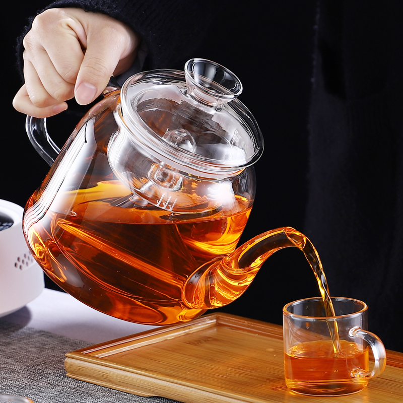 耐高温玻璃蒸茶器煮茶壶蒸茶壶煮茶器电加热电P陶炉家用烧水泡茶