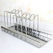 304菜板架厨房用品锅盖收w纳砧板架不锈钢案板平底锅多功能置物架