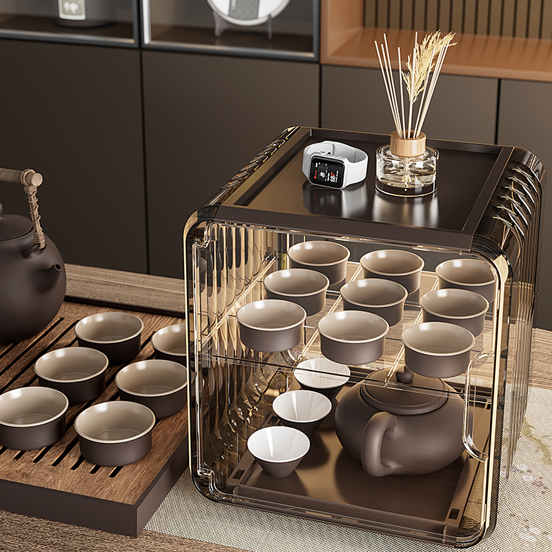 防尘杯架置物g架轻奢杯子水杯茶杯架子咖啡杯马克杯放杯子收纳盒