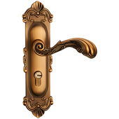 雷鸟欧式 门锁卧室室内静音t门锁复古黄古铜轻奢房间门把手锁具套