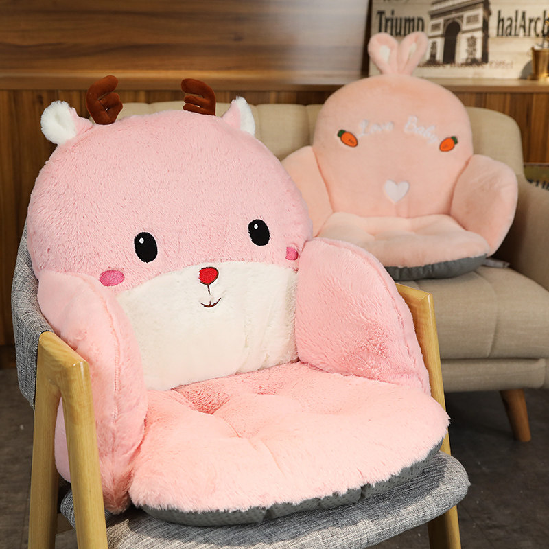 靠枕坐垫靠垫一体办公室久u坐神器汽车座椅靠背屁股垫子毛绒座椅,居家布艺,椅垫,淘宝优惠券,粉丝福利购,淘宝优惠卷