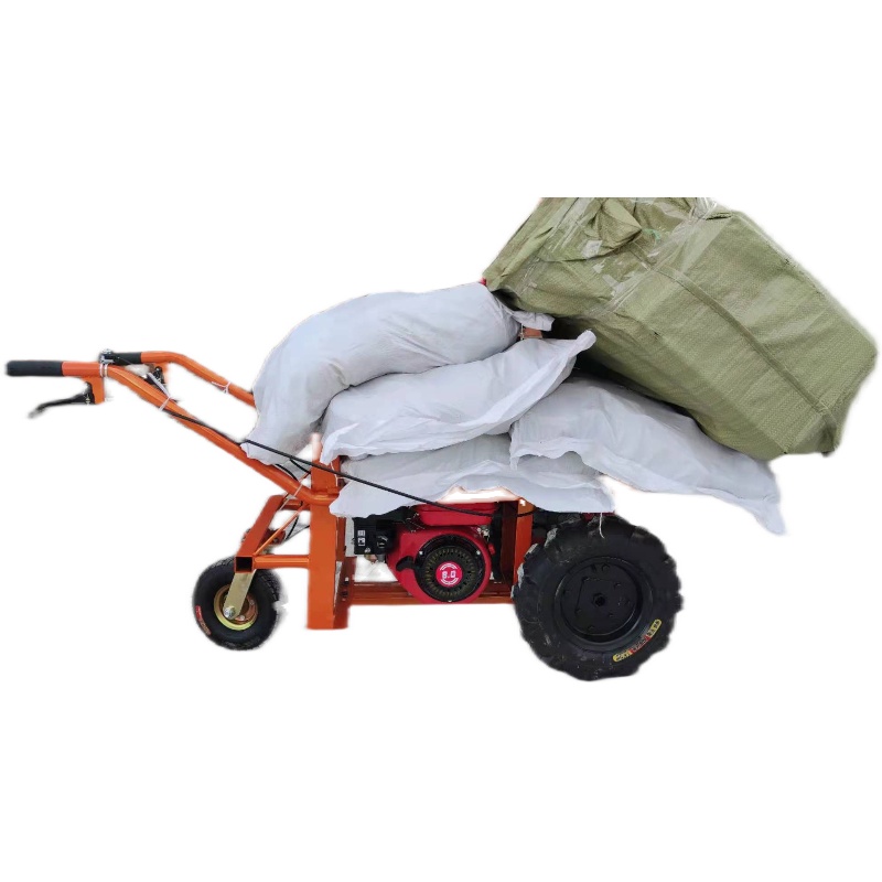 轻便鸡公车爬山大马力电动手推车三轮车爬坡双P轮平板车果园运输