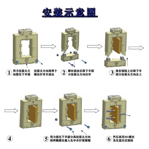 开启式开口式大电流互感q器分离式交流三相DP88方形高精度计量铜