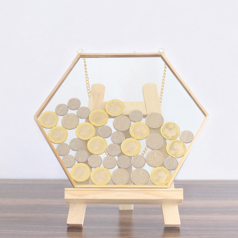 六边形硬币d展示复古相框收藏透明玻璃画框摆件挂墙装饰家居工艺,家居饰品,相框/画框,淘宝优惠券,粉丝福利购,淘宝优惠卷