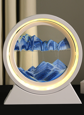 创意流沙画摆件客厅家居电视柜装饰品卧室小夜灯办公桌面沙漏礼物